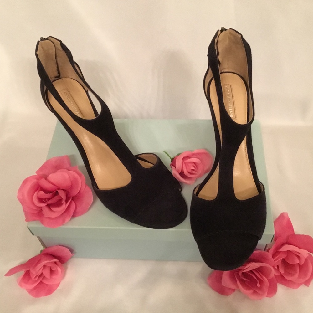 Women Antonio Melani Daphnee Suede Sandals - Navy